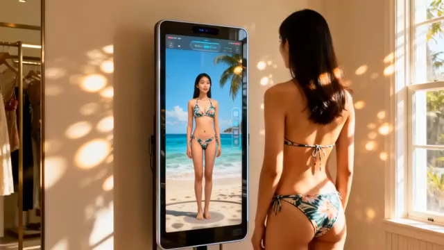  手机试穿比基尼效果展示2149#横屏 	 