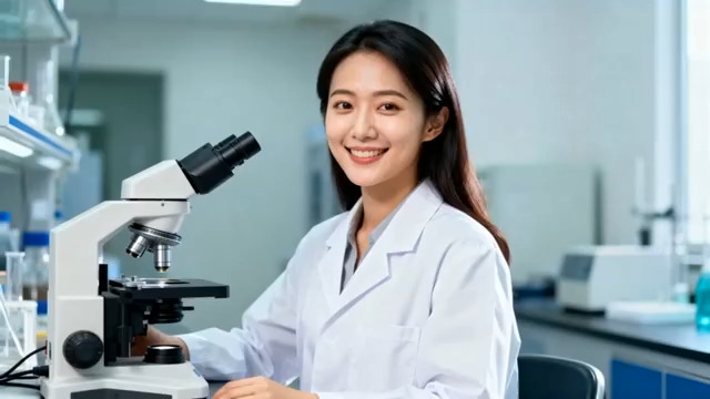  实验室女研究员工作2118#横屏 	 