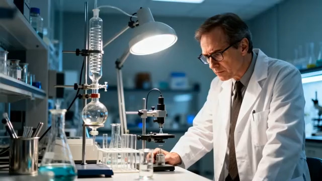  实验室里的男科学家做实验2117#横屏 	 -