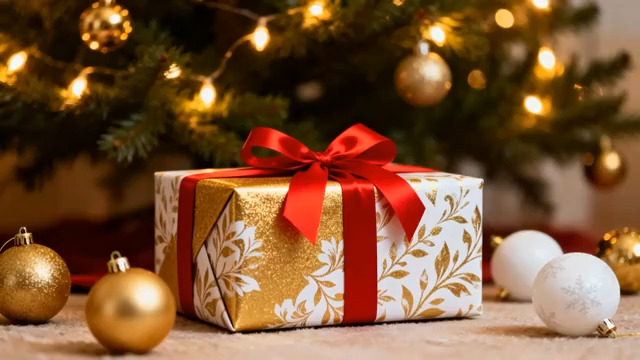  圣诞礼物与装饰球2083#横屏 	 