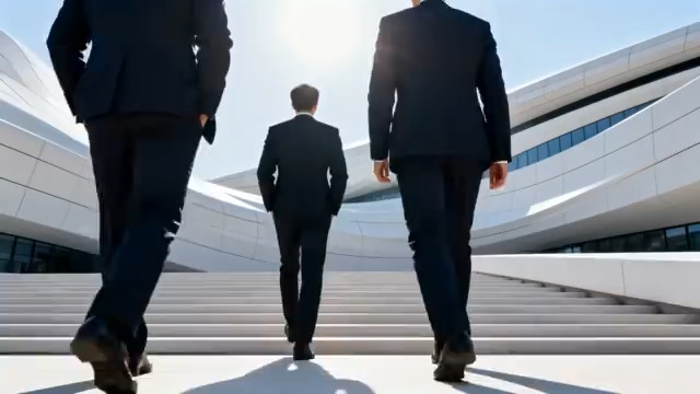  商务人士台阶行走2004#横屏 	 