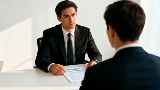  商务人士面试交谈1998#横屏 	 