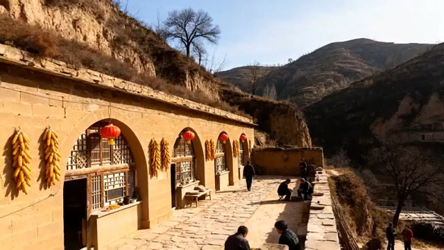  陕北窑洞风情1963#横屏 	 -