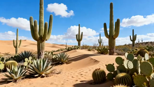  沙漠仙人掌景观1921#横屏 	 