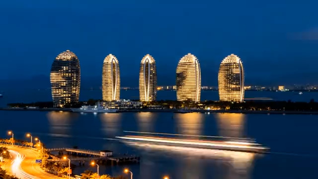  三亚凤凰岛夜景1889#横屏 	 