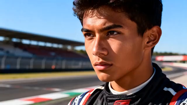  赛车手赛场坚毅特写1878#横屏 	 -