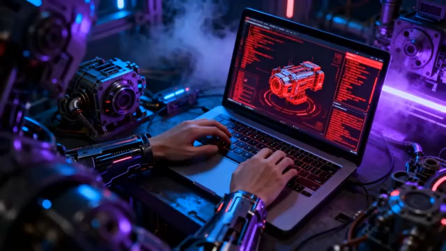  赛博朋克机械臂编程1871#横屏 	 