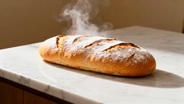  热气腾腾的棍面包1821#横屏 	 