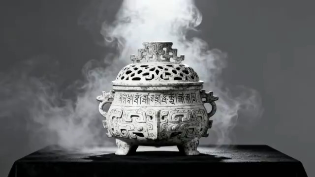  青铜香炉烟雾缭绕1753#横屏 	 