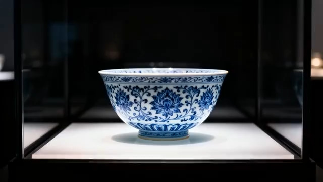  青花瓷碗展览展示1740#横屏 	 
