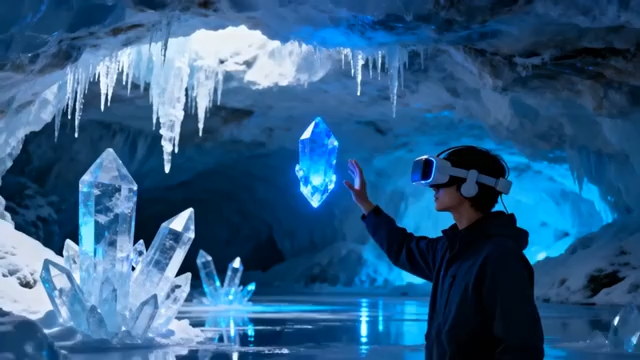 VR探索发光水晶洞穴4#横屏 