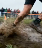 运动员泥地跑步特写2709#横屏 