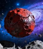 宇宙中行星与陨石场景素材14997#横屏 