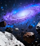 宇宙星系与陨石场景1066#横屏 