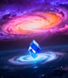 宇宙中发光钻石场景4479#横屏 