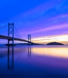 跨海大桥日落全景6993#横屏 