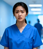 医院走廊的女医护人员2848#横屏 