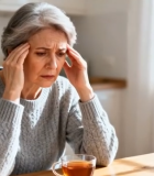 居家老人双手扶额显不适3505#横屏 