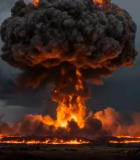 巨大蘑菇云爆炸场景3131#横屏 