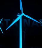 夜间风力发电机场景7030#横屏 