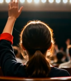 	 剧院内观众举手场景13652#横屏 