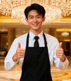 酒店服务员竖拇指示意14866#横屏 