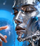 金属质感机器人特写1919#横屏 