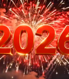 年新年烟花绽放画面2472#横屏 