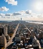 纽约城市建筑俯瞰全景552#横屏 