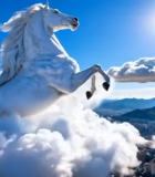 云端白马城市景观素材13762#横屏 