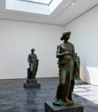 美术馆内青铜雕塑展览场景9010#横屏 