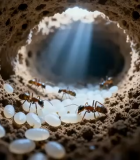 蚂蚁洞穴内育幼场景5683#横屏 