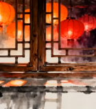 雨中花瓶里的红色康乃馨(1)3663#横屏 