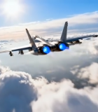 战斗机高空飞行画面2548#横屏 