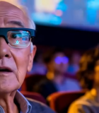 老人影院观影戴智能眼镜6702#横屏 