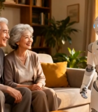 老人与机器人互动室内场景9131#横屏 