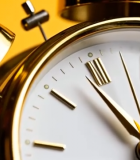 	 金色复古闹钟特写素材12100#横屏 