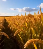 金黄色稻田自然风光素材14259#横屏 