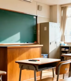 教室内部桌椅黑板场景(1)6333#横屏 