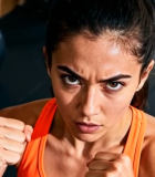 健身房女子健身姿态9366#横屏 