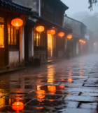 江南水乡古镇灯笼街道4679#横屏 