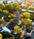 江南水乡古建筑航拍4812#横屏 