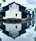 江南水乡古建筑临水风景10223#横屏 