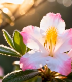 阳光下盛开的粉色花卉10359#横屏 