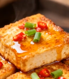 煎豆腐美食特写3140#横屏 