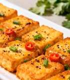 煎豆腐美食特写(1)11111#横屏 