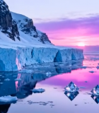 	 极地冰川与梦幻天空景观4342#横屏 