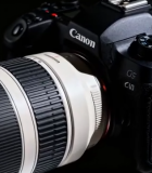 	 佳能相机与长焦镜头特写746#横屏 