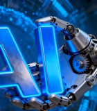 机械手臂握持字样画面2393#横屏 