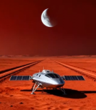 	 火星表面的探测车与月牙2666#横屏 